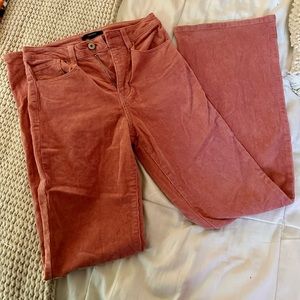 🩷 Forever 21 Pink Corduroy Flare Jeans, Size: M, Color: Pink/Coral